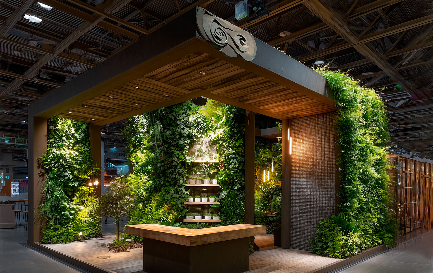 Allestimento Verde per Stand Fieristici